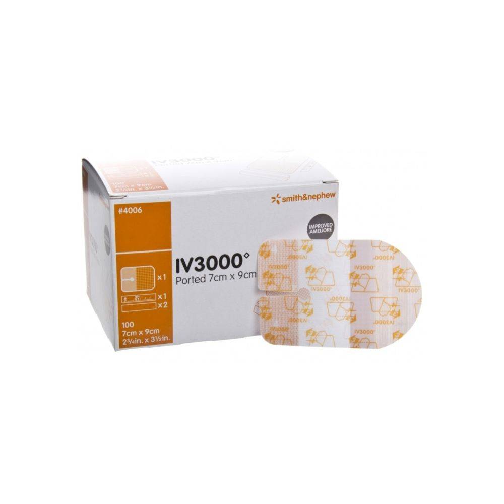 7 cm x 9 cm große Opsite IV3000 feuchtigkeitsempfindliche Katheterverbände mit Port